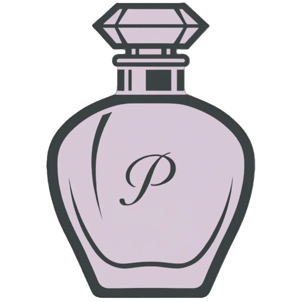 perfume bottle logo for favicon background in color #D9C3CE